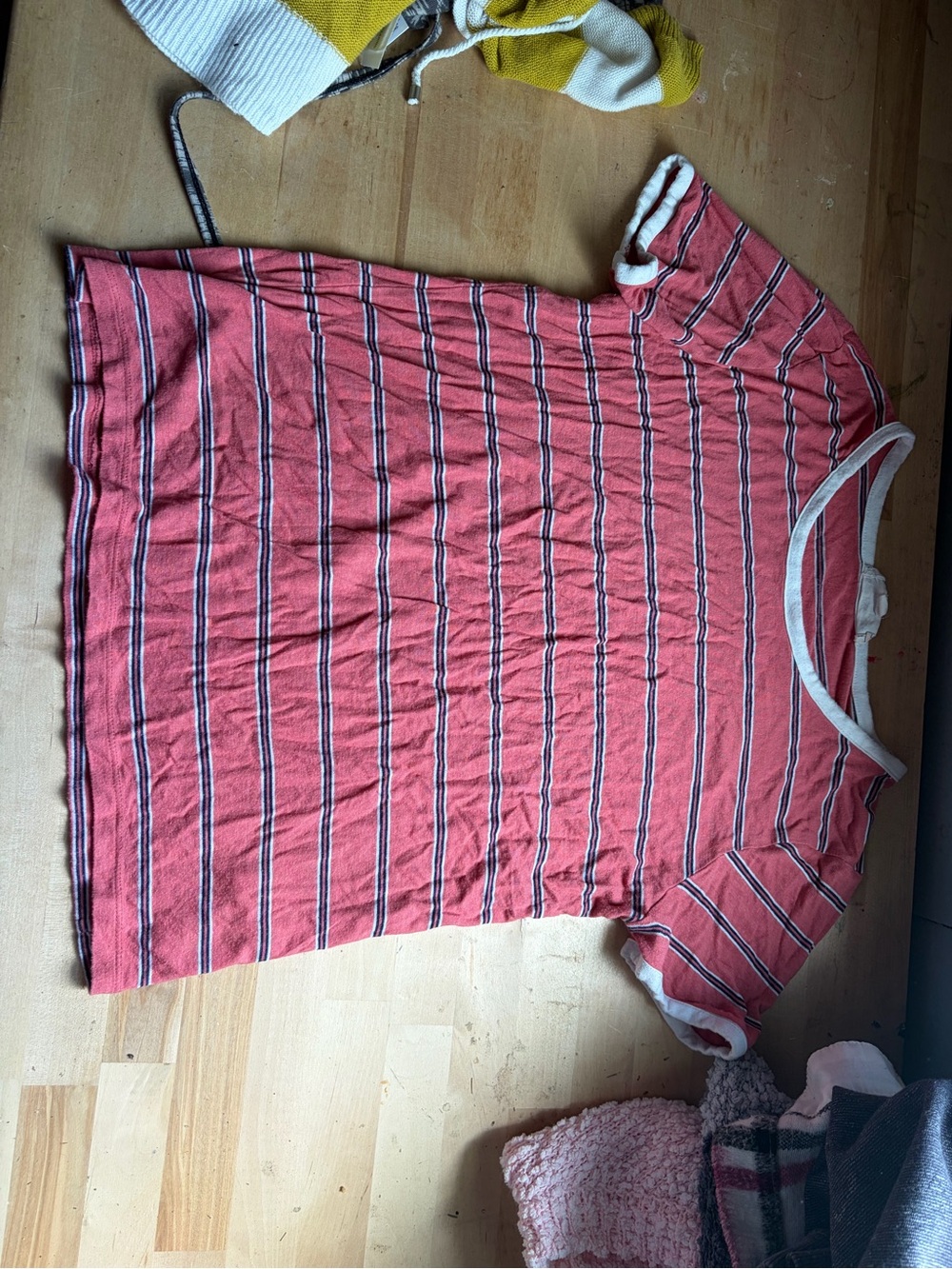 Pink Republic Pink Striped Short Sleeve Tee shirt Womens medium